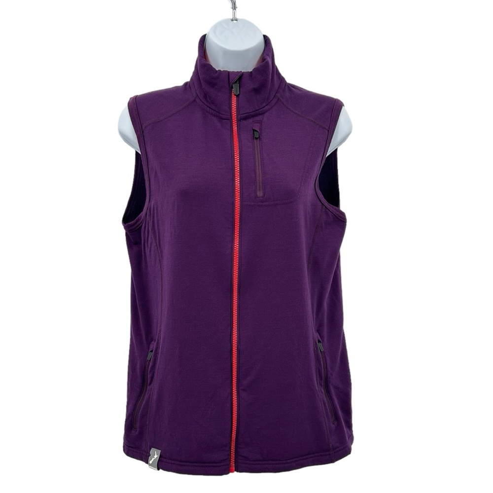 Icebreaker Women’s Cascade Purple Merino Wool Vest Size Medium